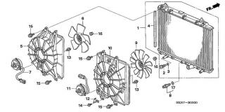 Elice ventilator Honda CRV II (poz.6 si 9)
