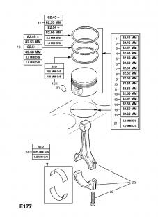 Set segmenti STD motor Opel 1,7 TD (per piston)