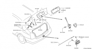 Mecanism inchidere portbagaj Nissan Primera III (poz.84430)