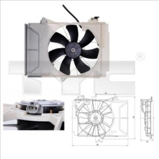 Ventilator +difuzor radiator Toyota Yaris I (motor 1,0 VVTi)