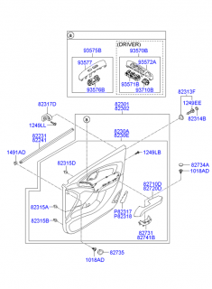 Modul inchidere usi si reglaj oglinzi pe usa stanga sofer Hyundai ix35