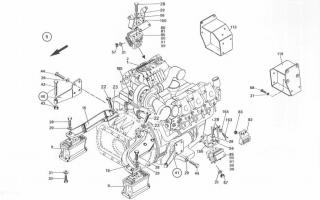 Suport  motor Setra 315 UL (poz.9) motor 11,3 Mercedes