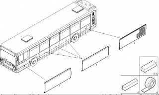 Panou inferior lateral spre fata autobuz Irisbus Urbanway (poz.1)