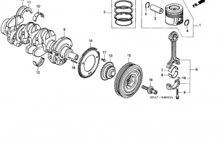 Piston STD complet motor 2.2 CTDi  Honda (cu bolt si segmenti)