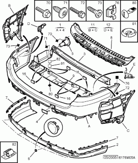 Armatura bara spate Citroen C5 II (poz.3)