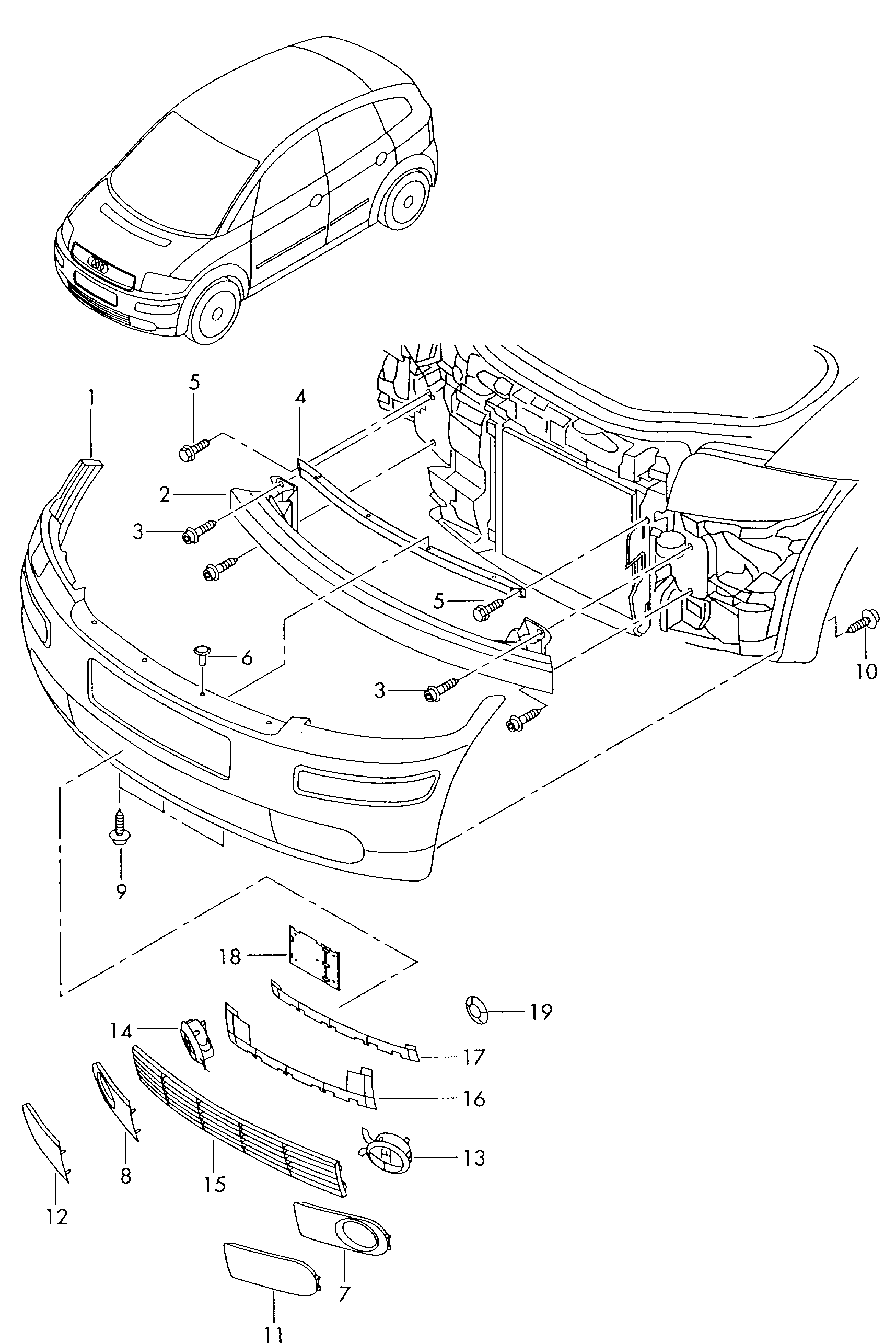 Intaritura bara fata Audi A2 (poz.2)