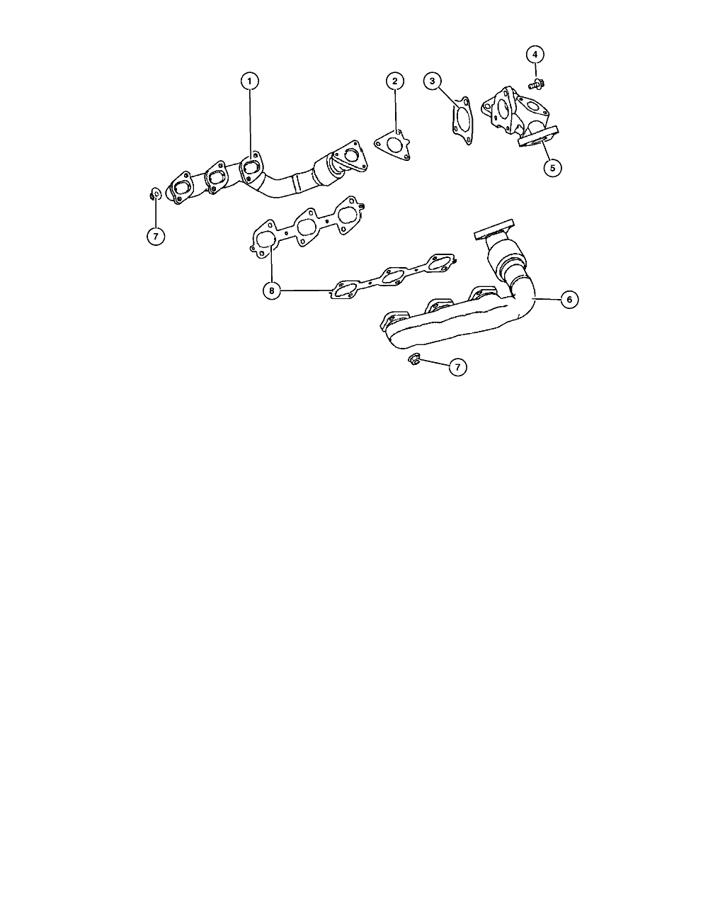 Garnitura evacuare motor 3.0 CRD