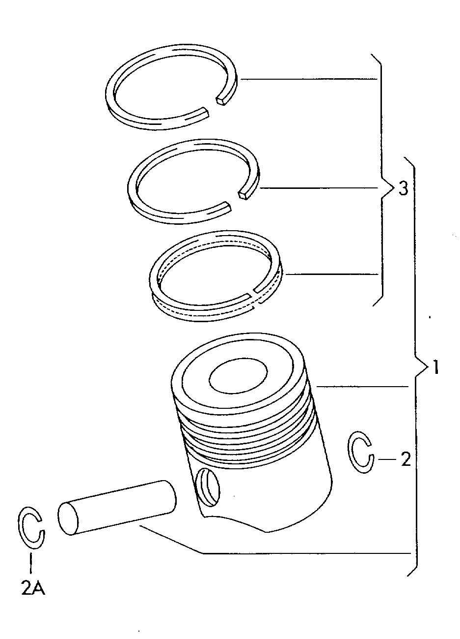 Segmenti piston STD  motor 3.0 TDI (poz.3)