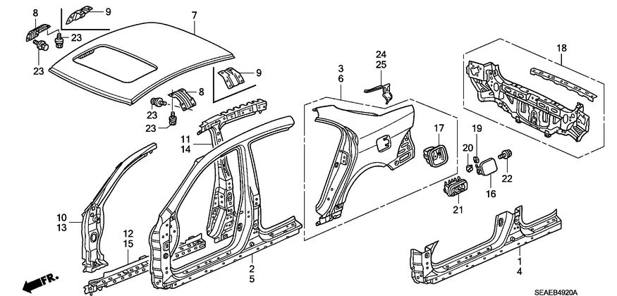Prag Honda Accord VIII (poz.1,4)