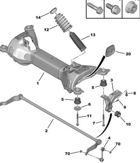 Bucsa punte spate Peugeot 407 (poz.5)