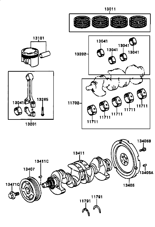 Piston STD motor 1,5 VVTi Toyota