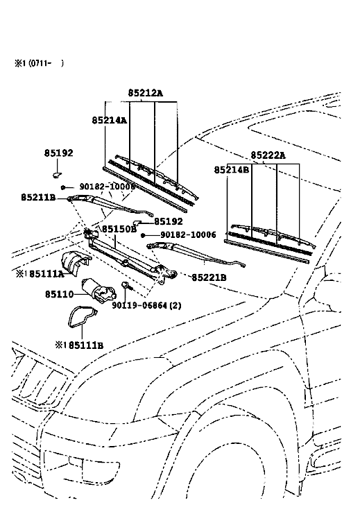 Mecanism stergatoare fata Toyota Land Cruiser J12