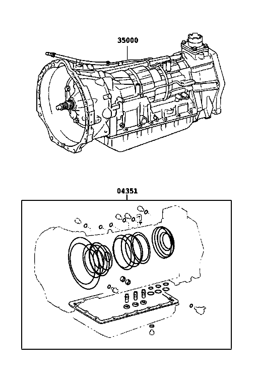 Kit garnituri cutie viteza automatica Toyota Land Cruiser J12