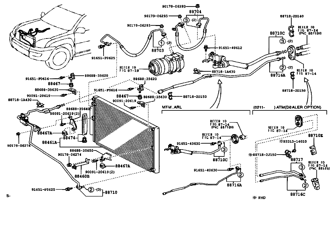 Conducta clima Toyota Land Cruiser J12 (vezi schita)