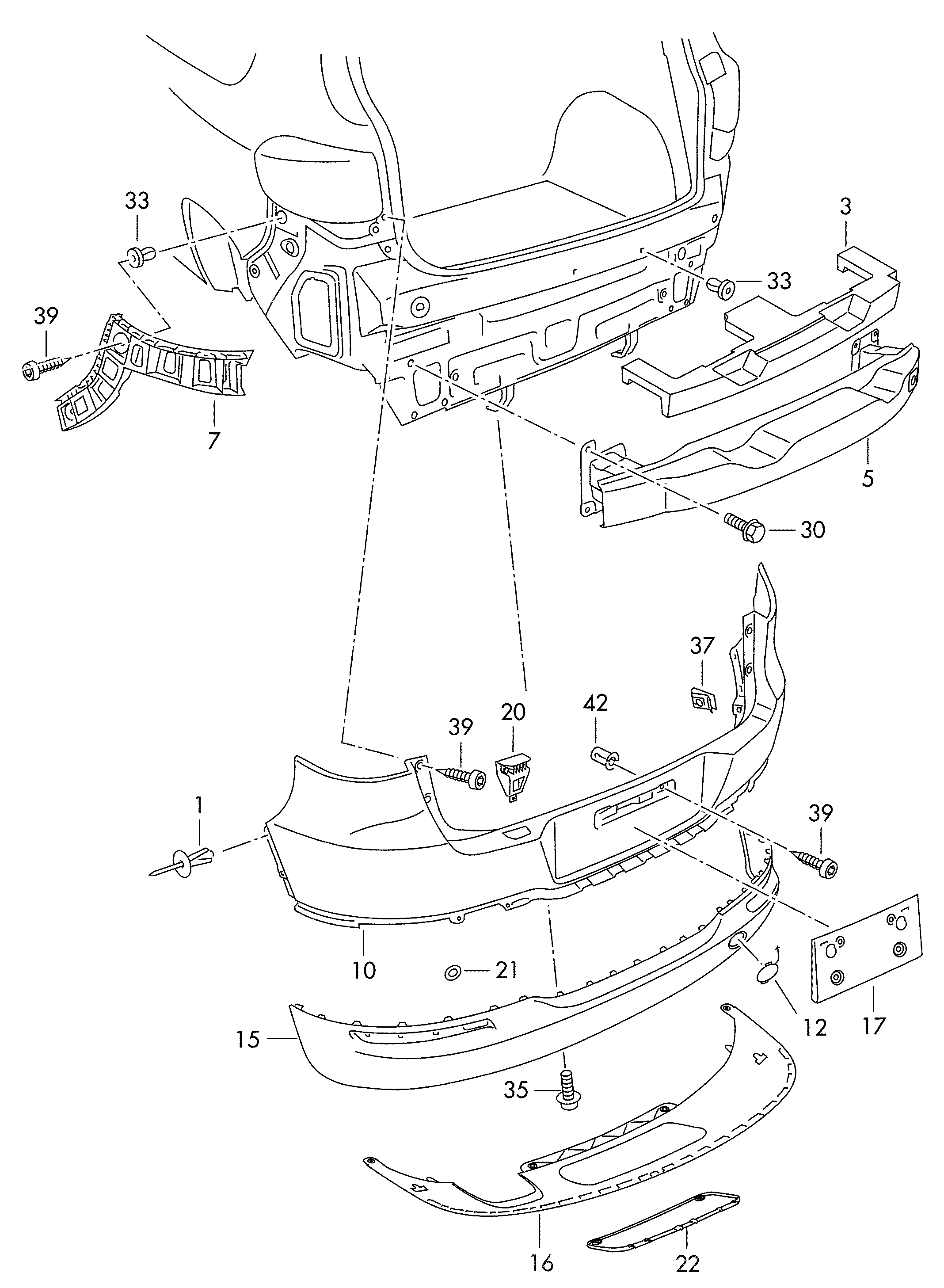 Spoiler bara spate Vw Tiguan (poz.15)