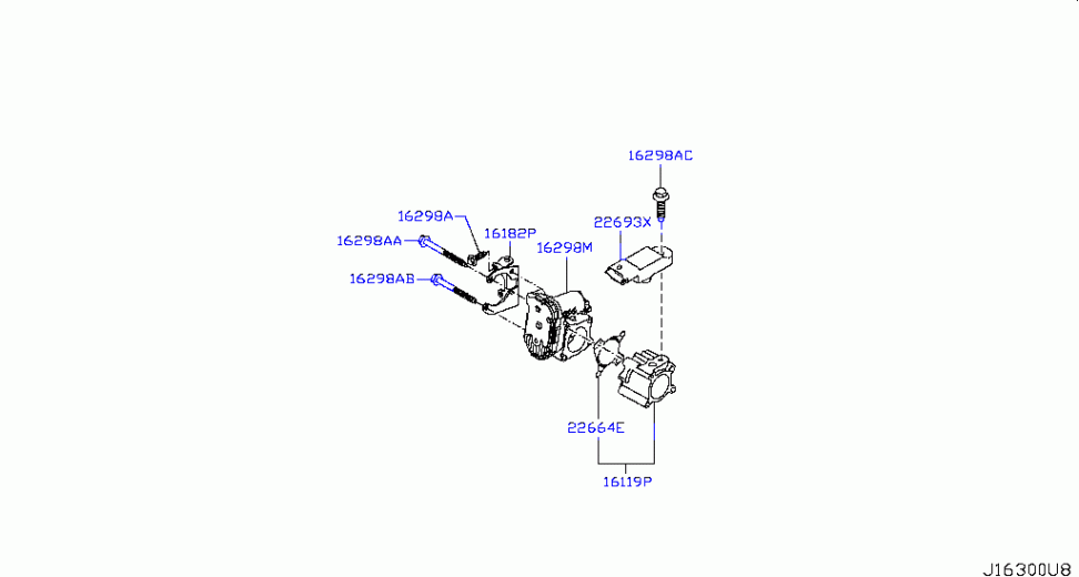 Clapeta acceleratie motor 2,0 dCi  Nissan 