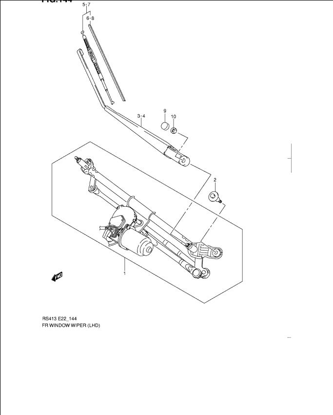 Brat stergator parbriz Suzuki Swift III