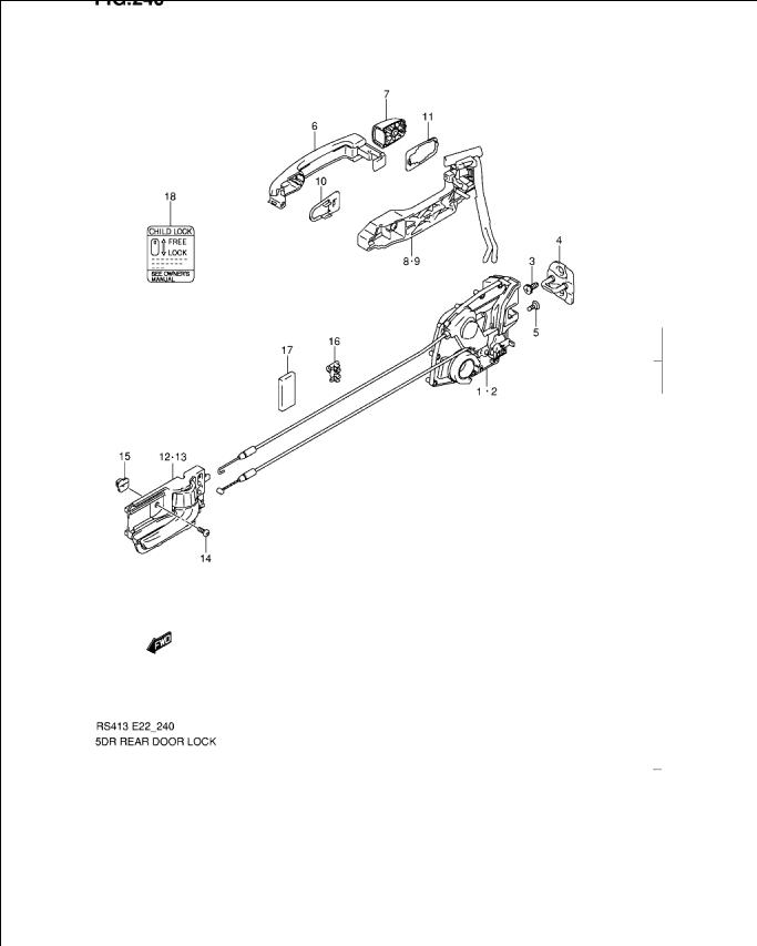 Broasca usa spate Suzuki Swift III