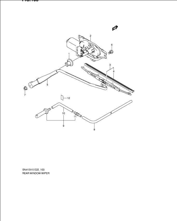 Mecanizm stergator luneta spate Suzuki Jimny 