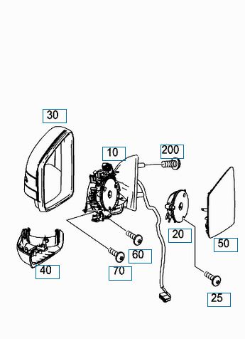 Corp oglinda exterioara Mercedes GL (poz.10)