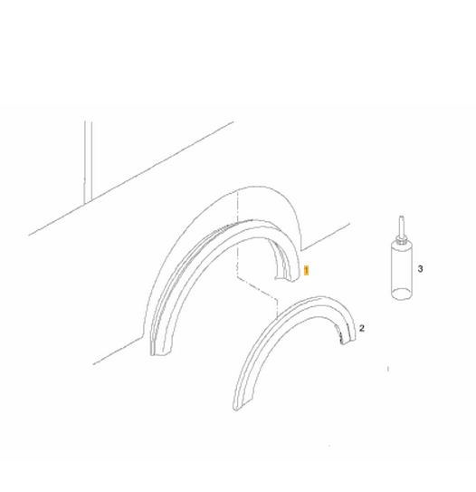 Ornament pasaj (overfender) roata fata/spate autobuz Man A20 City Lion 
