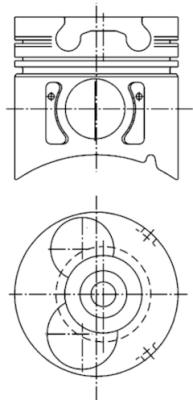 Piston STD cu bolt fara segmenti motor Nissan 3,0TD (poz.1)