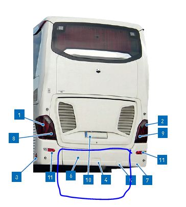 Bara centrala spate Setra S515-517 Top Class (poz.6)