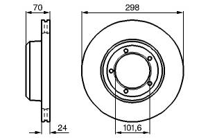 Disc frana punte fata Land Rover Defender