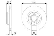 Disc frana fata Audi A6/4F2 2.0 TDI (314 mm)