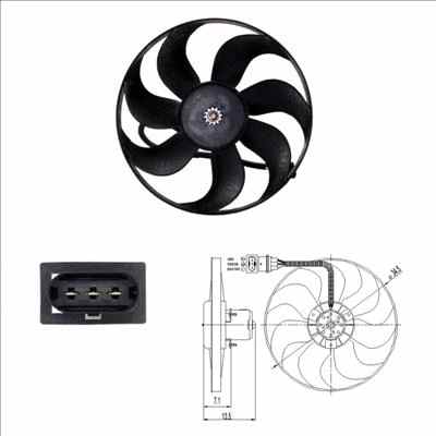 Ventilator racire 345 mm Vw