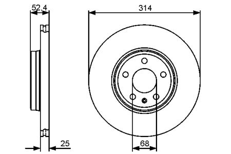 Disc frana fata 314 mm