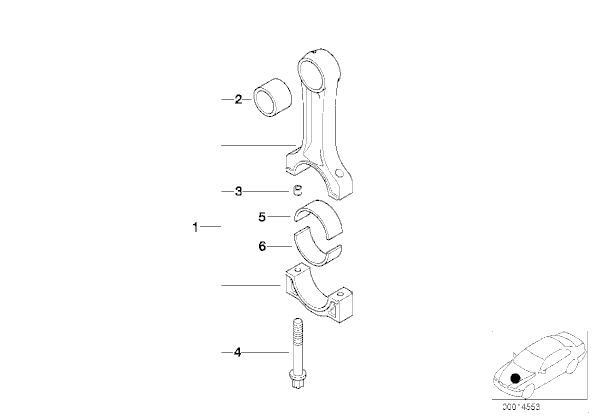 Set biela motor 525 d