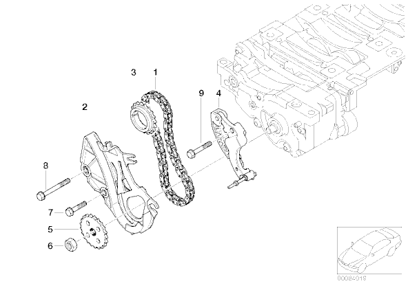Kit lant distributie inferior 120i