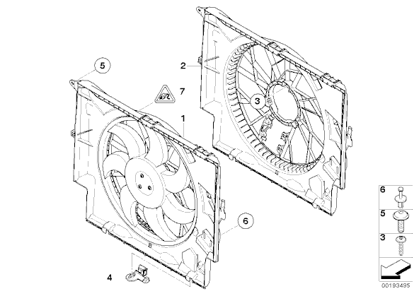 Electroventilator cu difuzor BMW diesel (seria 1 si 3)