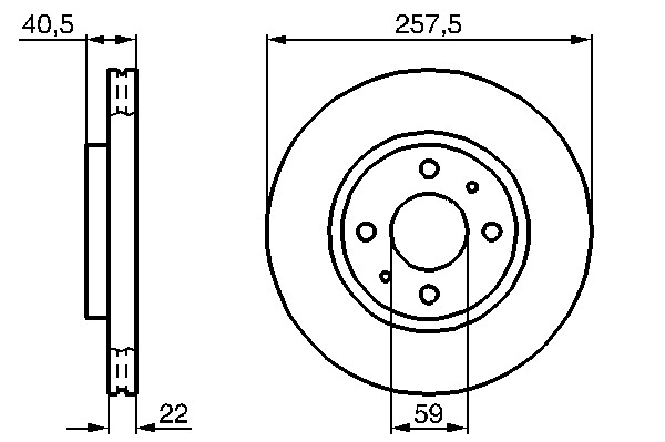 Disc frana fata Fiat 500