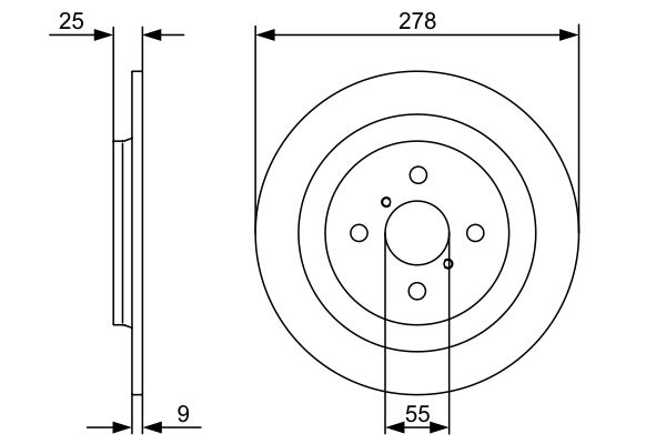 Disc frana spate Toyota Yaris II