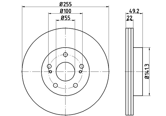 Disc frana punte fata Toyota Prius II