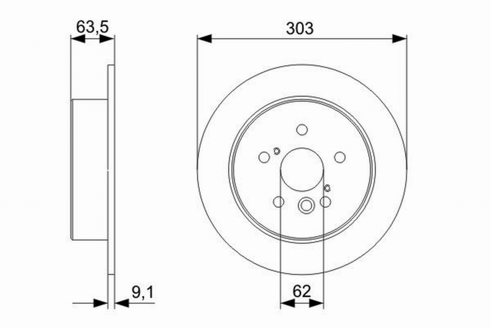 Disc frana punte spate Toyota Rav 4 II