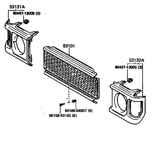 Grila radiator fata neagra Land Cruiser J 7