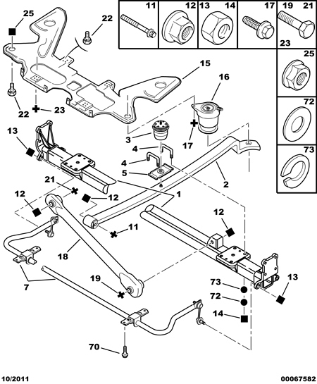 Tendon  punte spate pentru suspensie perna aer Peugeot Boxer (poz.18)