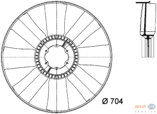 Paleta ventilator Atego