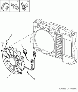 Electroventilator radiator Citroen C5 