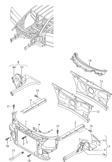 Element reparatie sub parbriz fata Audi A2 (poz.14)