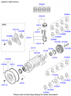 Coroana dintata volanta motor Hyundai 2.0 CRDI