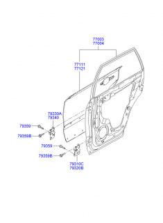 Fata usa la usa din spate Hyundai Tucson