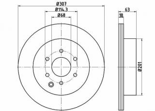 Disc frana spate Nissan  Navara