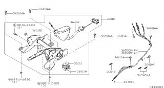 Cablu frana mana central Nissan Navara