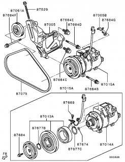 Curea transmisie aer conditionat motor 3,2 DI-D