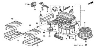 Motor aeroterma Honda CRV II (poz.8)