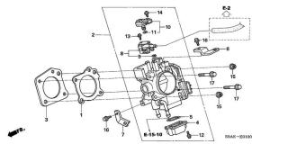 Supapa clapeta acceleratie motor 2,0 Honda (poz.8)